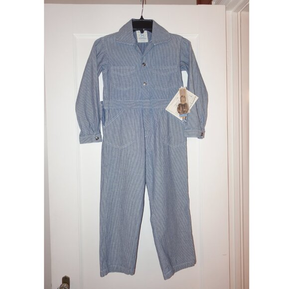 NWT Blu Pony Vintage Striped Jumpsuit Coveralls Size 6 - Picture 2 of 5